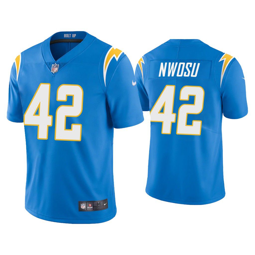 Men Los Angeles Chargers #42 Uchenna Nwosu Nike Powder Blue Limited NFL Jersey